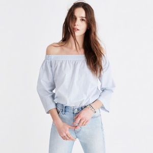 Madewell Stripe Clean Off The Shoulder Top